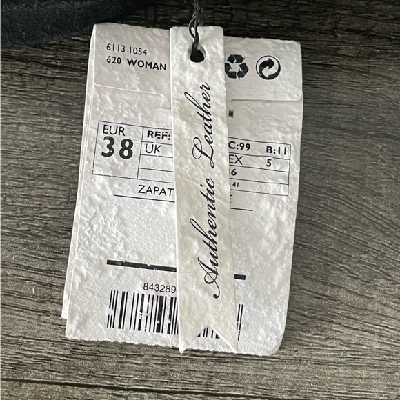 NWT Mango Classic Solid Black Genuine Leather Tied Down Knot Heeled Mules Shoes - Picture 8 of 8